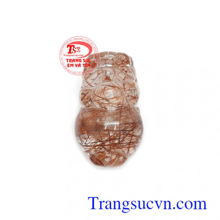 Mặt tỳ hưu thạch anh tóc chiêu tài