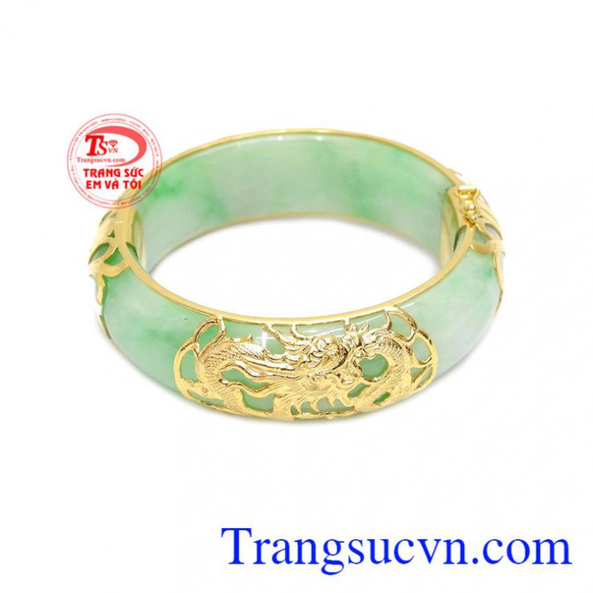 Vòng ngọc cẩm thạch rồng vàng