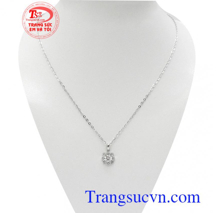 Bộ dây chuyền vàng trắng cá tính