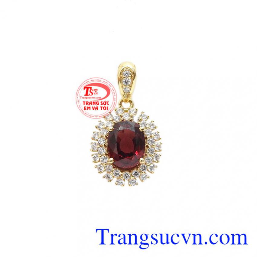 Mặt dây granat thiên nhiên đẹp