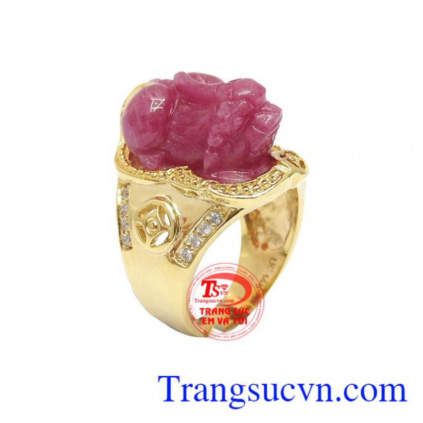 Nhẫn nam ruby tỳ hưu