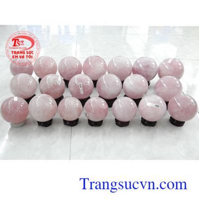 Cầu phong thủy thạch anh hồng thiên nhiên may mắn