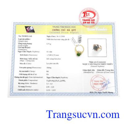 Sản phẩm có giấy kiểm định đá quý