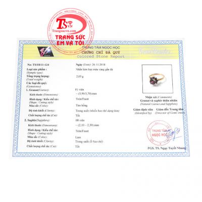 Giấy kiểm định từ trung tâm ngọc học