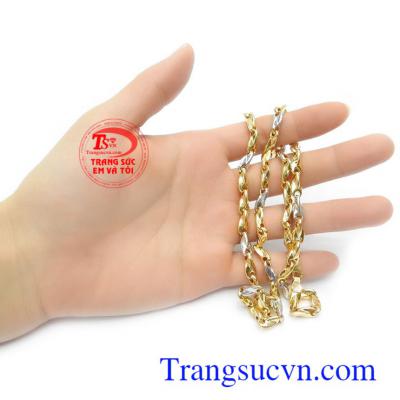 Dây chuyền nam vàng tây cá tính, mạnh mẽ