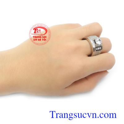 Nhẫn nam vàng tây bền đẹp, chất lượng, bảo hành 12 tháng.