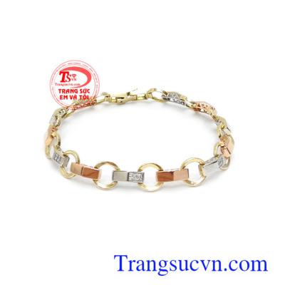 Lắc vàng Italy 18k xinh xắn nhập khẩu nguyên chiếc bền đẹp, sang trọng và thời trang