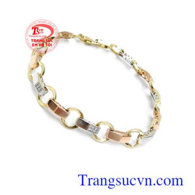Lắc vàng Italy 18k xinh xắn nhập khẩu nguyên chiếc đẳng cấp