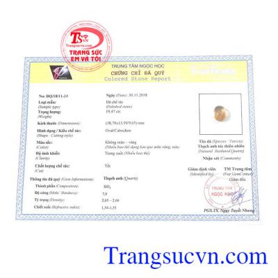 Giấy kiểm định từ trung tâm ngọc học