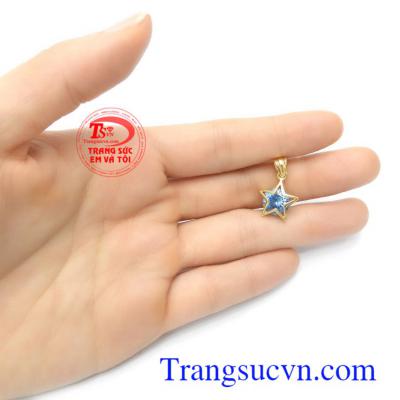 Mặt dây chuyền 10k đính đá phong cách