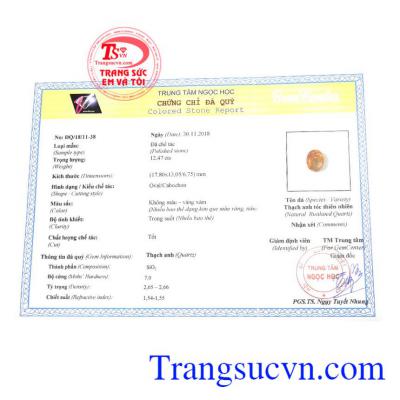 Giấy kiểm định từ trung tâm ngọc học