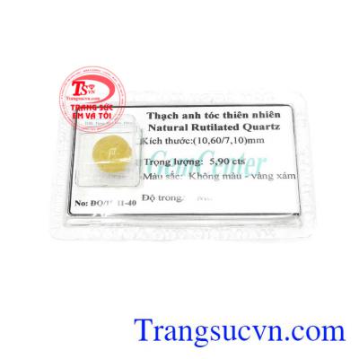 Thạch tóc vàng phú quý phù hợp làm mặt dây chuyền, nhẫn, lắc