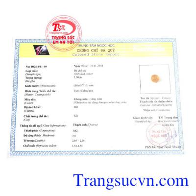 Giấy kiểm định từ trung tâm ngọc học
