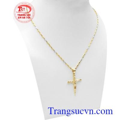 Bộ dây thánh giá sang trọng vàng tây phù hợp phong cách thời trang