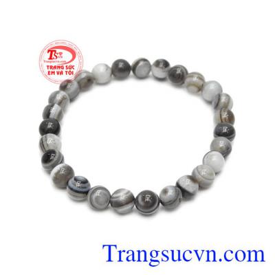 Chuỗi tay mã não 6 ly đẹp được chế tác từ mã não thiên nhiên hợp phong thủy.