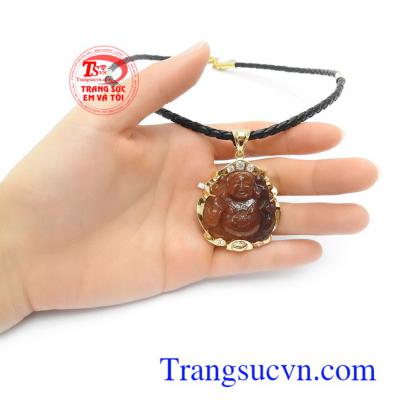 Bộ dây chuyền nam thạch anh tóc thiên nhiên cao cấp