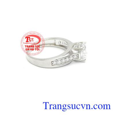 Nhẫn nữ vàng thanh lịch vàng trắng đẹp, bảo hành 6 tháng, giao hàng nhanh trên toàn quốc