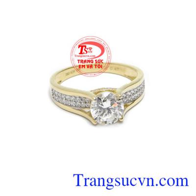Nhẫn nữ vàng sang trọng được các bạn nữ ưa thích, kiểu dáng sang trọng, tinh tế