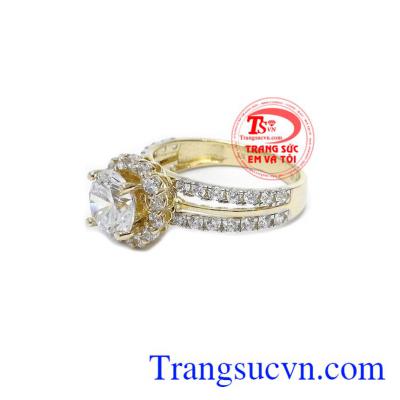 Nhẫn nữ vàng duyên dáng, giao hàng nhanh trên toàn quốc