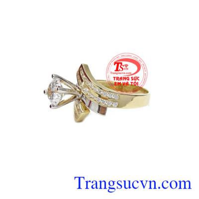 Nhẫn nữ vàng tây dành cho phái đẹp phù hợp làm quà tặng sinh nhật hoặc trong các dịp ý nghĩa