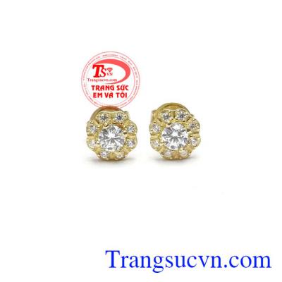Hoa tai vàng tây Hàn Quốc là sản phẩm hoa tai vàng tây đẹp sang trọng, hoa tai xinh xắn được các bạn nữ ưa thích