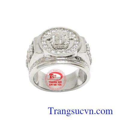 Nhẫn nam vàng trắng phù hợp nhiều phong cách thời trang