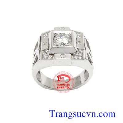 Nhẫn nam Hàn Quốc mạnh mẽ vàng 10k đẳng cấp, tôn lên sự mạnh mẽ cá tính và phong cách riêng cho phái mạnh