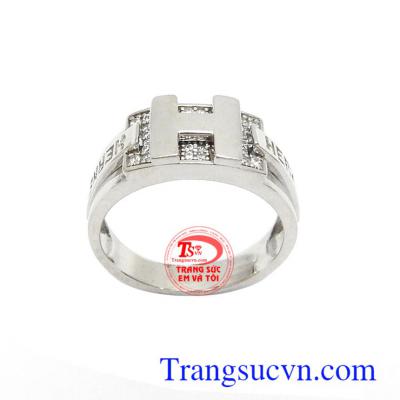 Nhẫn nam vàng trắng là dòng sản phẩm cao cấp được nhiều người ưa chuộng