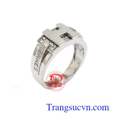Nhẫn nam Hàn Quốc chữ H phong cách mang lại nét mạnh mẽ, cá tính và riêng biệt cho phái mạnh