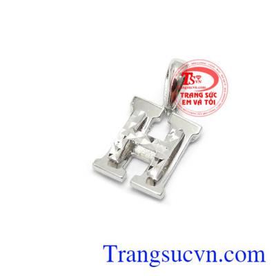 Mặt dây chuyền chữ H xinh xắn dễ dàng kết hợp mới các loại dây chuyền