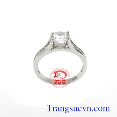 Nhẫn nữ Hàn Quốc đính đá trang nhã phù hợp phong cách thời trang phái đẹp, là món quà tặng ý nghĩa dành tặng người yêu thương