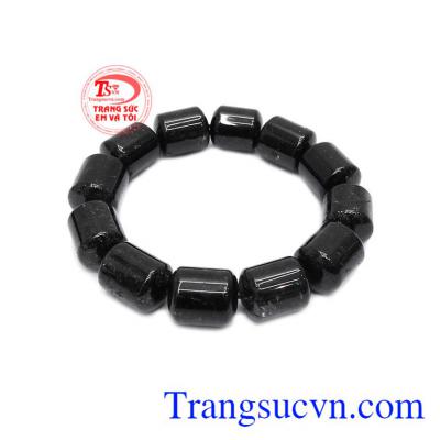 Chuỗi thạch anh tóc đen trụ 14 ly