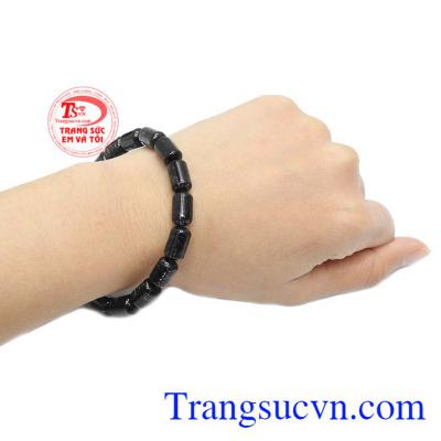 Chuỗi tay thạch anh tóc thiên nhiên dạng trụ