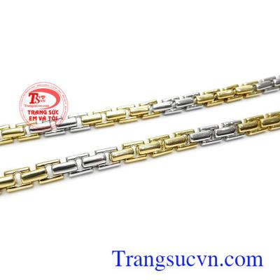 Dây chuyền vàng Italy 18k đẳng cấp nhập khẩu bền đẹp, chất lượng, kiểu dáng mạnh mẽ