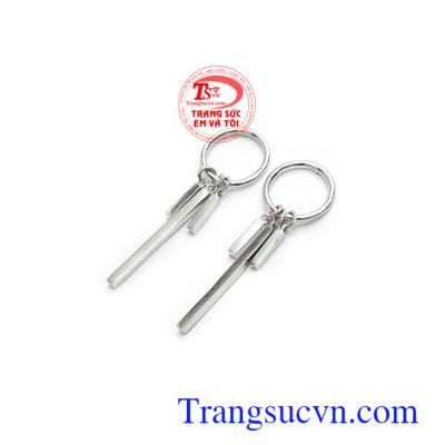 Hoa tai vàng trắng 10k xinh xắn, thời trang và cá tính