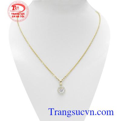 Bộ dây chuyền nữ vàng quý phái vàng tây thời trang