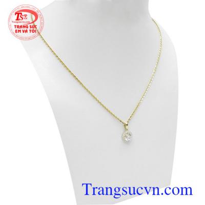 Bộ dây chuyền nữ vàng quý phái vàng tây bền đẹp, chất lượng, chế tác tinh xảo, sắc nét