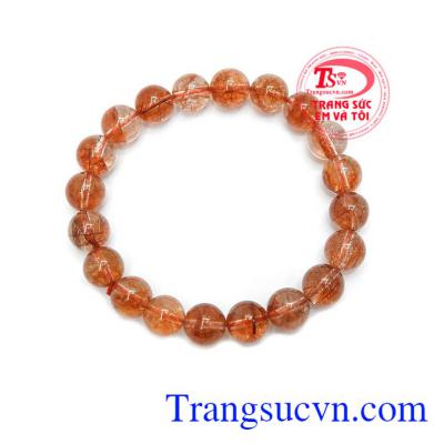 Chuỗi thạch anh tóc đỏ nâu tài lộc mang lại nhiều may mắn, sức khỏe cho người đeo