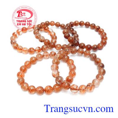 Thạch anh tóc đỏ nâu tài lộc