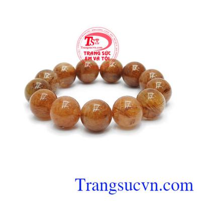 Chuỗi thạch anh tóc sang trọng hợp với mệnh kim và mệnh thổ