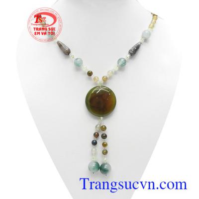 Chuỗi cổ mã não tài lộc may mắn kiểu dáng độc đáo, đá mã não thiên nhiên cao cấp