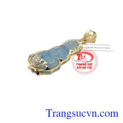  Mặt dây phật quan âm aquamarin, bảo hành 12 tháng, giao hàng nhanh trên toàn quốc
