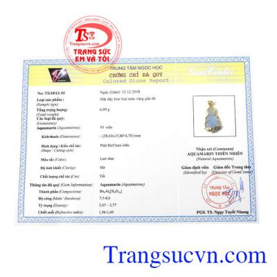 Giấy kiểm định từ trung tâm ngọc học