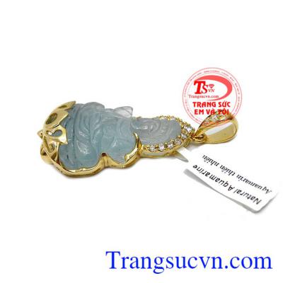 Mặt dây aquamarin may mắn, bảo hành 12 tháng, giao hàng nhanh trên toàn quốc