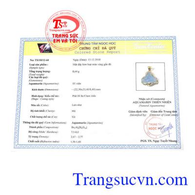 Giấy kiểm định từ trung tâm ngọc học