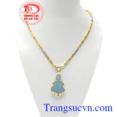 Bộ dây chuyền aquamarine