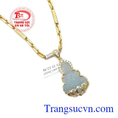 Bộ dây chuyền aquamarin may mắn