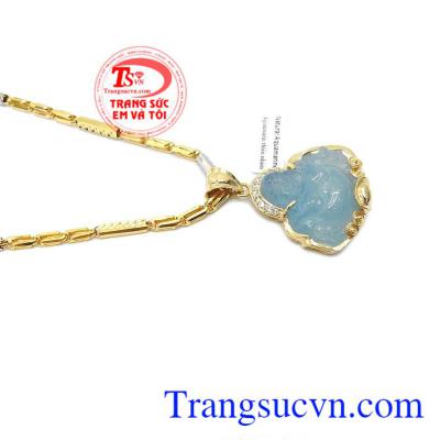 Mặt dây chuyền aquamarin thiên nhiên mang lại nhiều may mắn cho người đeo