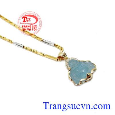 Bộ dây chuyền phật di lặc vàng