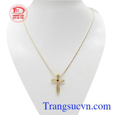 Bộ trang sức thánh giá sapphire thiên nhiên